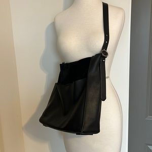 all saints leather/suede purse